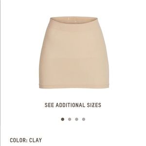 Skims shapewear skirt slip clay